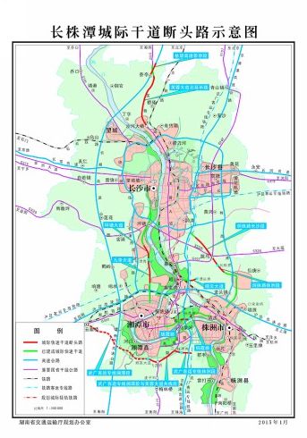 (長株潭城際干道斷頭路示意圖。市交通局供圖，點擊圖片查看大圖)